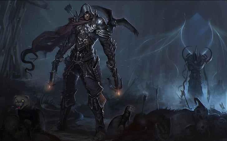 Diablo, Diablo III: Reaper Of Souls, Demon Hunter (Diablo III), Malthael (Diablo III), Fond d'écran HD