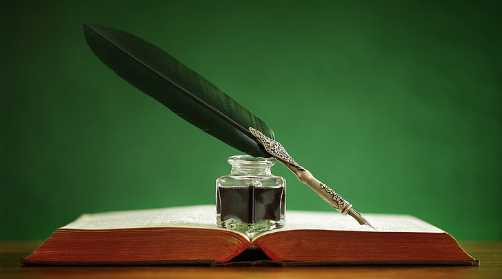 ปากกาขนนก, หนังสือ, วินเทจ, วอลล์เปเปอร์ HD