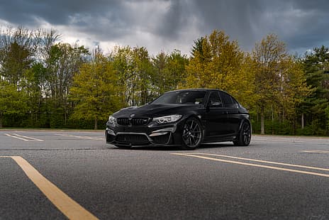 BMW, 블랙, 주차, F80, M3, HD 배경 화면 HD wallpaper