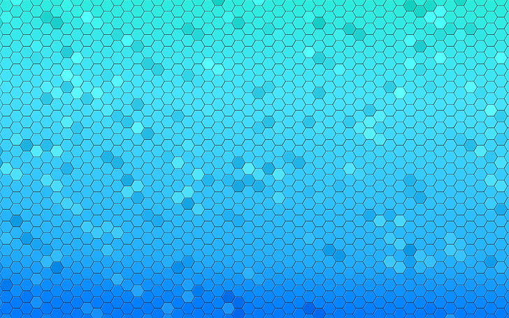 blue honeycomb art wallpaper, pola, tekstur, segi enam, 2560x1600, Wallpaper HD