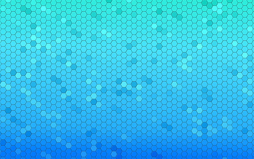 синие соты арт обои, узоры, текстура, шестиугольники, 2560x1600, HD обои HD wallpaper