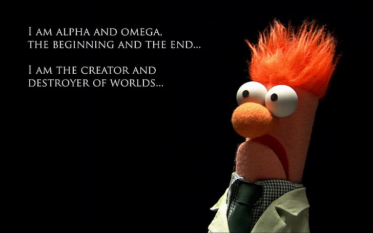 cartoon character illustration with text overlay, Beaker, Sesame Street, quote, humor, The Muppets, HD wallpaper