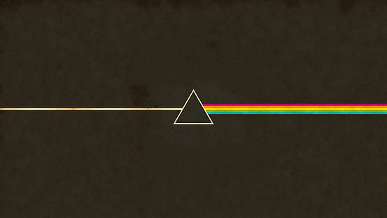 Poster album Pink Floyd Dark Side of the Moon, Pink Floyd, seni digital, segitiga, musik, Wallpaper HD HD wallpaper