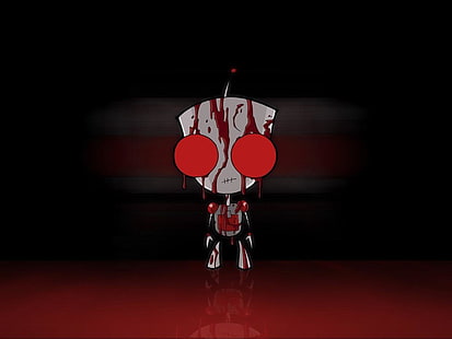 ilustração de robô sangrento, programa de TV, Invader Zim, Gir (Invader Zim), HD papel de parede HD wallpaper