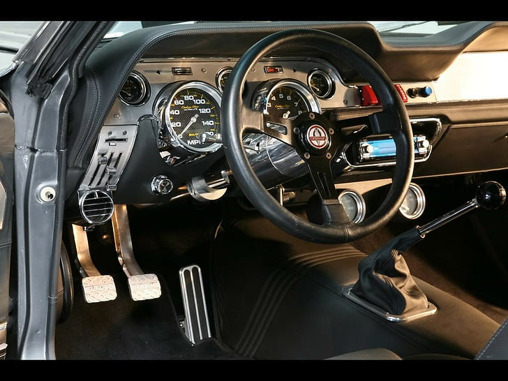 Carro clássico Ford Mustang interior clássico HD, interior, carros, ford, carros, clássico, mustang, HD papel de parede