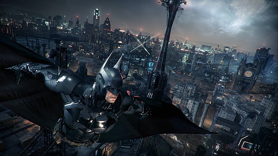Batman, Batman: Arkham Knight, Rocksteady Studios, Batman, Gotham City, jeux vidéo, Fond d'écran HD HD wallpaper
