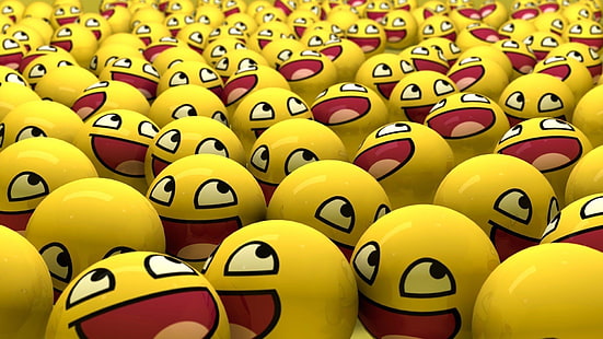 giallo, emoticon, sorriso, emozione, faccina, felicità, simbolo, icona, viso, Sfondo HD HD wallpaper