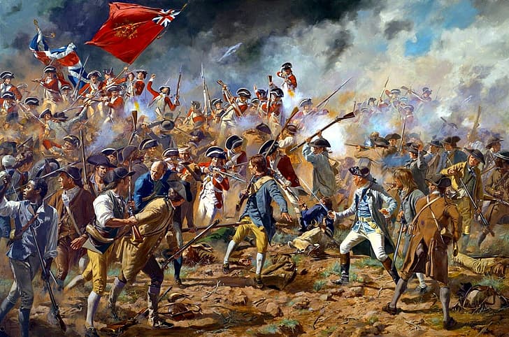 Révolution américaine, bataille de Bunker Hill, Fond d'écran HD