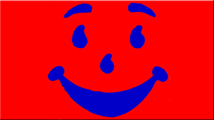 Kool-aid Smiley Face Guy, humor, koolaid, smiley, blue, funny, cute, smile, 3d and abstract, HD wallpaper