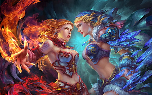 Sfondo di Lina e Crystal Maiden Dota 2 Hero Art Hd per desktop, Sfondo HD HD wallpaper