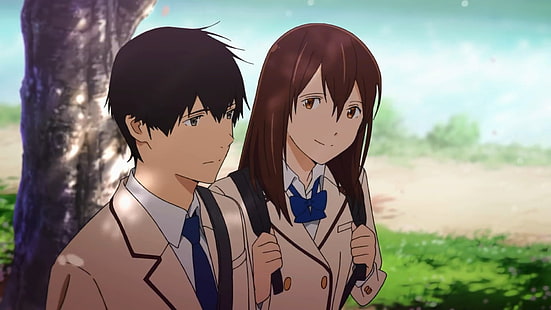 Anime, quiero comer tu páncreas, Haruki Shiga, Sakura Yamauchi, Fondo de pantalla HD HD wallpaper