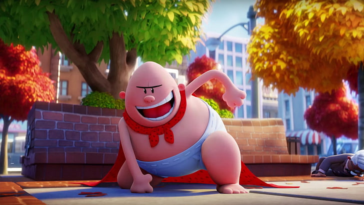 movie character digital wallpaper, Captain Underpants, The First Epic Movie, best animation movies, HD wallpaper