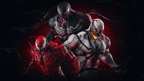  Venom, Carnage, Anti-Venom, Symbiote, HD wallpaper HD wallpaper