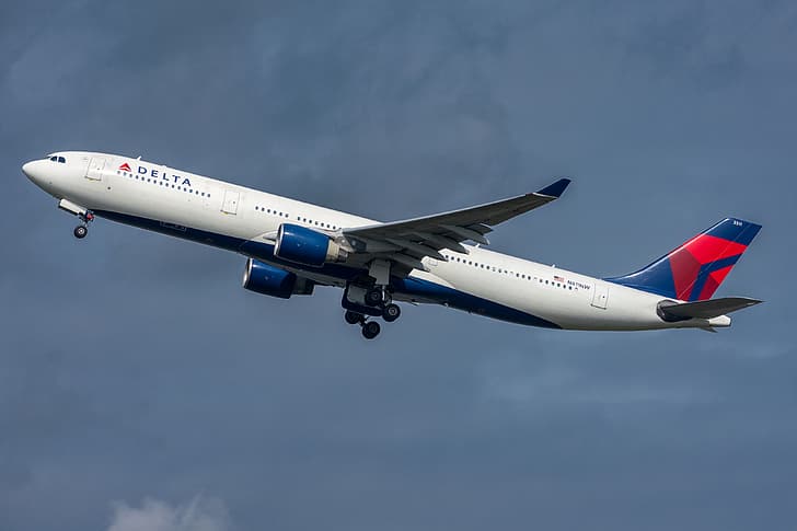 Airbus, A330-300, Delta Air Lines, Fondo de pantalla HD