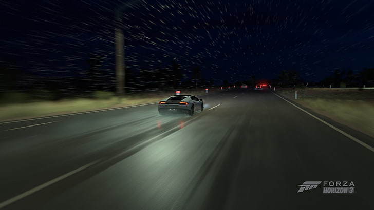Hypercar, rain, forza horizon 3, Lamborghini, Forza Horizon, video games, HD wallpaper