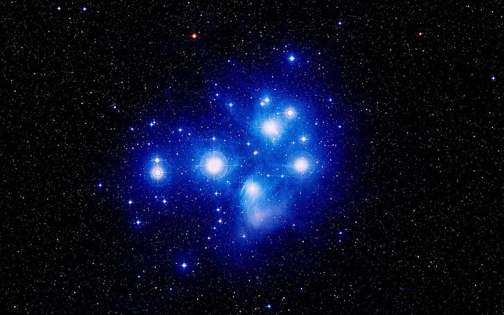 Pleiades 일곱 자매 Pleiades 스타 클러스터 우주 별 HD 아트, 공간, 별, Pleiades, 일곱 자매, HD 배경 화면