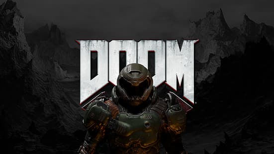 DOOM Eternal, Doom (игра), персонажи видеоигр, Doom slayer, Doom guy, шутер от первого лица, HD обои HD wallpaper