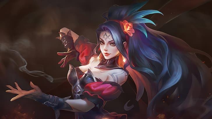 Esmeralda, Mobile Legend (Esmeralda), Videospiele, Mobile Legend, Blazing Shadow, blaues Haar, Charakterdesign, HD-Hintergrundbild