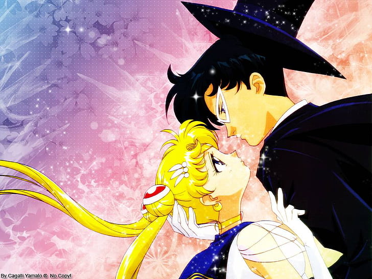 Anime Mamoru Super Sailor Moon and Tuxedo Mask 아니메 세일러 문 HD Art, anime, Manga, Sailor Moon, Mamoru, Prince Endymion, Princess Serenity, HD 배경 화면