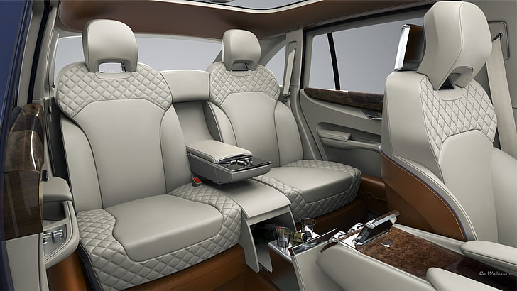 graue Fahrzeugsitze, Bentley XP9, Bentley, Auto, Autoinnenraum, Fahrzeug, HD-Hintergrundbild