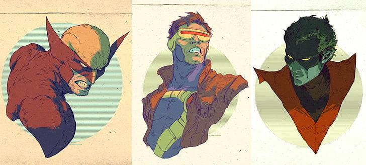 X-Men, Cyclops (Marvel Comics), Nightcrawler (Marvel Comics), Wolverine, HD tapet