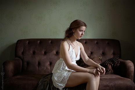 โซฟา, นั่ง, ผู้หญิง, นางแบบ, 500px, Trid Estet, วอลล์เปเปอร์ HD HD wallpaper