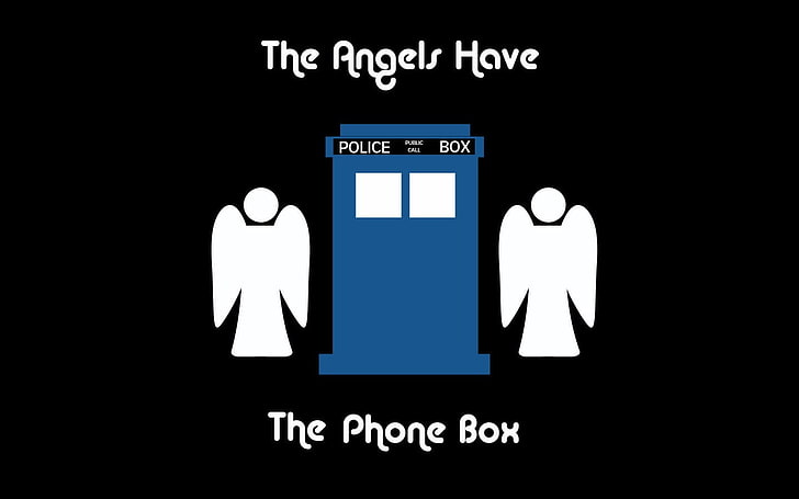gli angeli hanno la cabina telefonica, Doctor Who, TARDIS, Sfondo HD