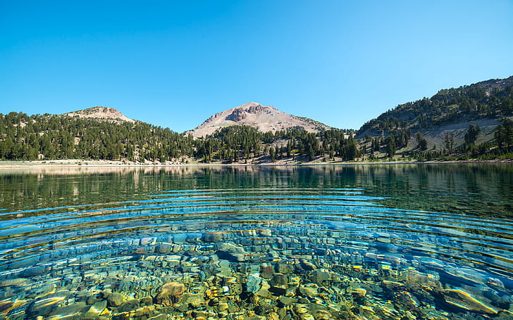 pegunungan, alam, danau, California, Danau Helen, Hutan Nasional Lassen, Wallpaper HD