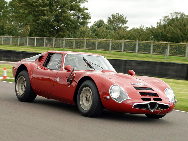 105, 1965, alfa, classic, giulia, race, racing, romeo, supercar, tz2, HD wallpaper