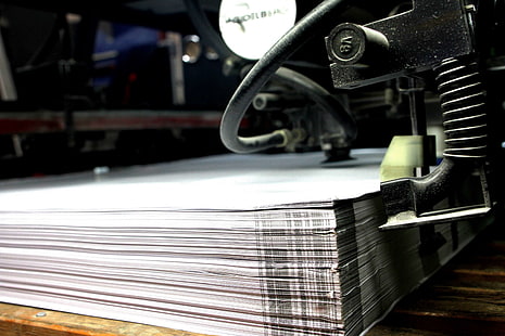 tipografia, macchina da stampa, sollevatore di carta sottovuoto, Sfondo HD HD wallpaper