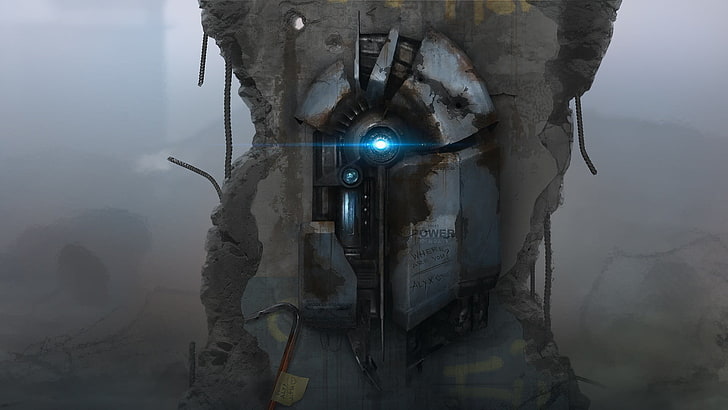 ilustração de robô cinza, Half-Life 2, videogame, HD papel de parede