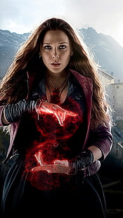 Scarlet Witch, Marvel Avengers movie, Avengers: Age of Ultron, The Avengers, Scarlet Witch, Elizabeth Olsen, HD wallpaper HD wallpaper