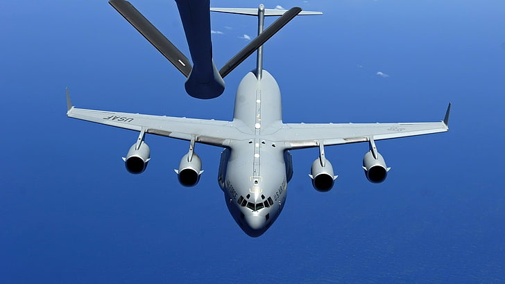 pesawat militer, pesawat terbang, jet, langit, militer, pesawat, pengisian bahan bakar di udara, Wallpaper HD