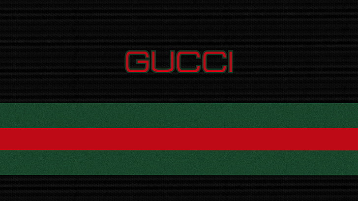 red Gucci logo, Gucci, simple, vector, vector graphics, minimalism, HD wallpaper