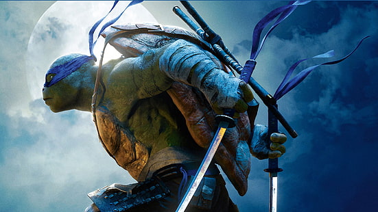 Leonardo, Teenage Mutant Ninja Turtles: Out of The Shadows, leonardo tmnt, Leonardo, Adolescente, Mutant, Ninja, Tartarugas, Fora, Sombras, HD papel de parede HD wallpaper