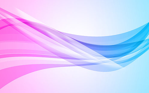 青紫色の創造的な抽象的な波、 HDデスクトップの壁紙 HD wallpaper