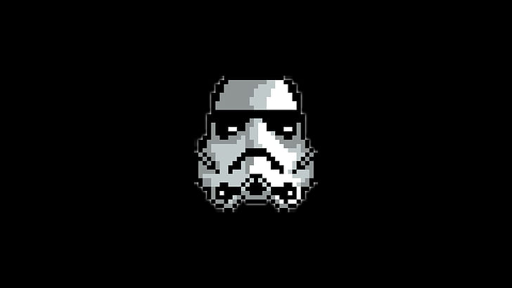 Pixelkunst, Pixel, Star Wars, Stormtrooper, HD-Hintergrundbild