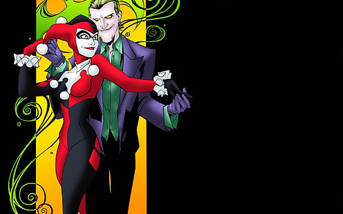Joker och Harley Quinn digitala tapeter, Joker, Harley Quinn, HD tapet HD wallpaper
