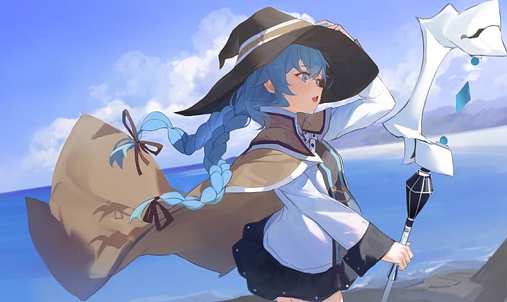 Roxy Migurdia (Mushoku Tensei), Mushoku Tensei, wizard, windy, HD wallpaper