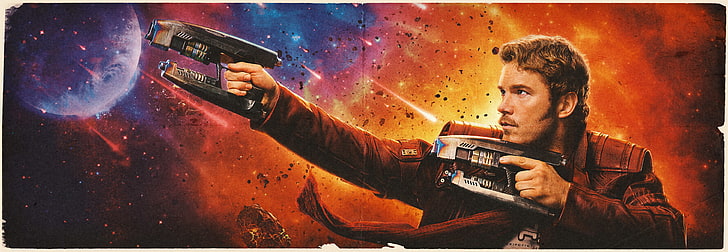 Chris Pratt, Galaksinin Muhafızları, filmler, Yıldız Efendisi, Yıldız Lordu, HD masaüstü duvar kağıdı