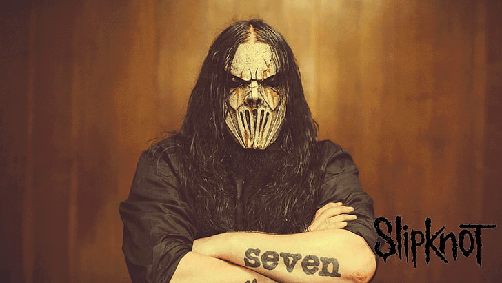 Mick Thomson, Slipknot, arms crossed, mask, HD wallpaper