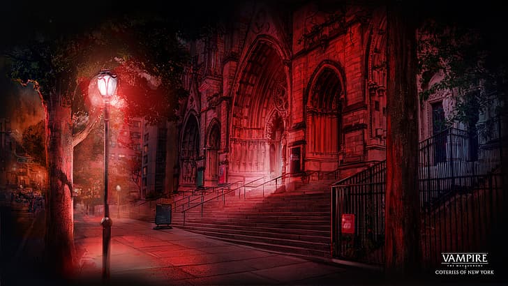 吸血鬼：仮面舞踏会、ニューヨークの同盟、ニューヨーク市、教会、大聖堂、 HDデスクトップの壁紙