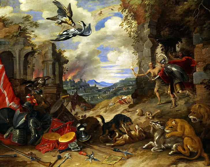foto, Jan Brueghel, o mais novo, Alegoria da Guerra, HD papel de parede