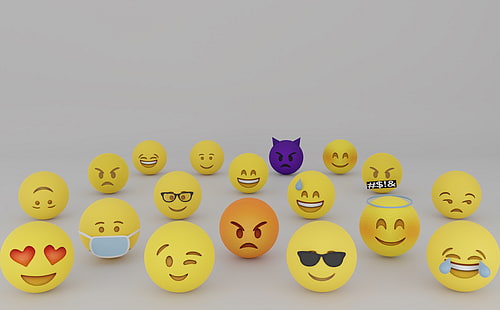 Emoji, Lucu, Latar Belakang, Wajah, Smiley, emoji, Wallpaper HD HD wallpaper