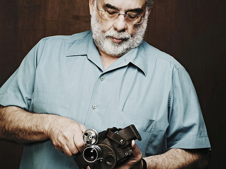 uomini, registi, occhiali, barbe, macchina fotografica, Francis Ford Coppola, anziani, Sfondo HD