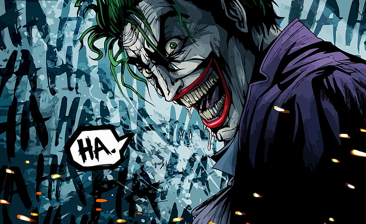 Joker face illustration, comic books, Joker, HD wallpaper | Wallpaperbetter