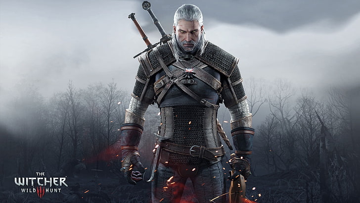The Witcher wallpaper, Geralt of Rivia, The Witcher, The Witcher 3: Wild Hunt, HD wallpaper