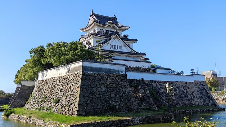 castelo, Japão, kishiwada, Prefeitura de Osaka, HD papel de parede
