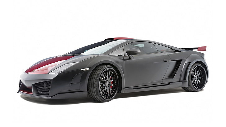 รถเก๋ง Lamborghini Gallardo สีดำและสีแดง, Lamborghini Gallardo, รถสีดำ, Lamborghini, รถยนต์, ยานพาหนะ, Super Car, วอลล์เปเปอร์ HD