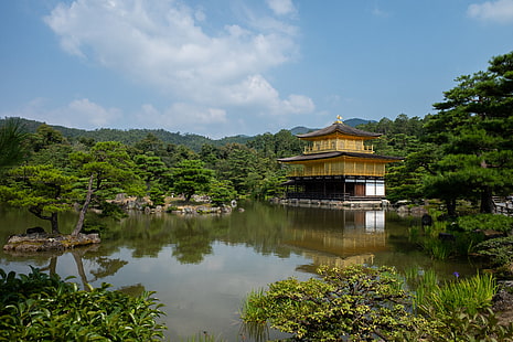  Japan, kinkakuji, temple, Kyoto, HD wallpaper HD wallpaper